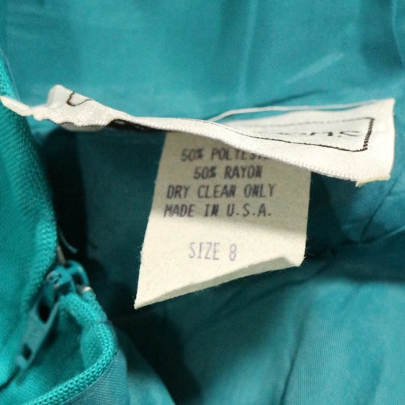 KARIN STEVENS Sleeveless Green Dress Sz 8 US - Picture 6 of 12